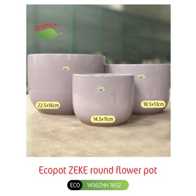 Ecopot ZEKE round flower pot